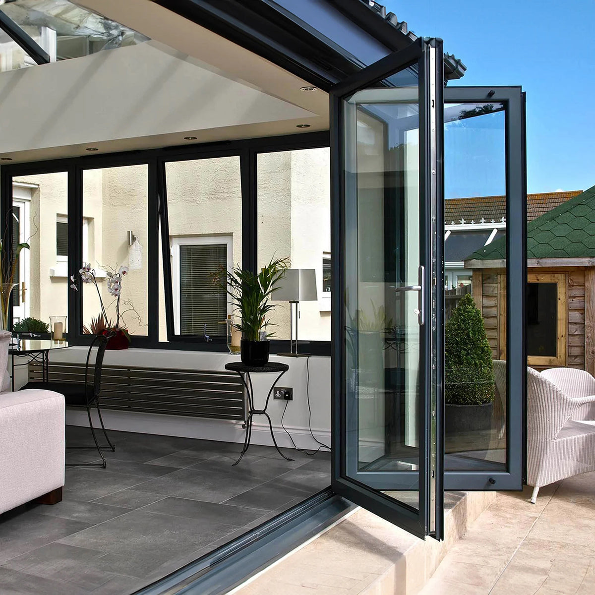 120x96 Aluminum Bifold Door – Oversized Tall Folding Door | MJ Bifold Doors