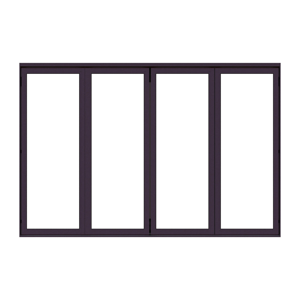144x80 Aluminum Bifold Door – Extra-Wide Folding Design | 5L, 5R, 1L3R, 1R3L