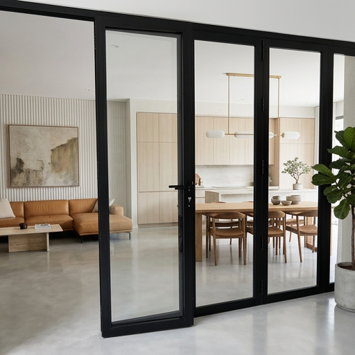 168x80 Aluminum Bifold Door – Extra-Wide Modern Folding Door | 5L, 5R