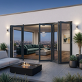216x80 Aluminum Bifold Door – Ultra-Wide Folding Door | 7L, 7R, 1L5R, 1R5L, 3L3R
