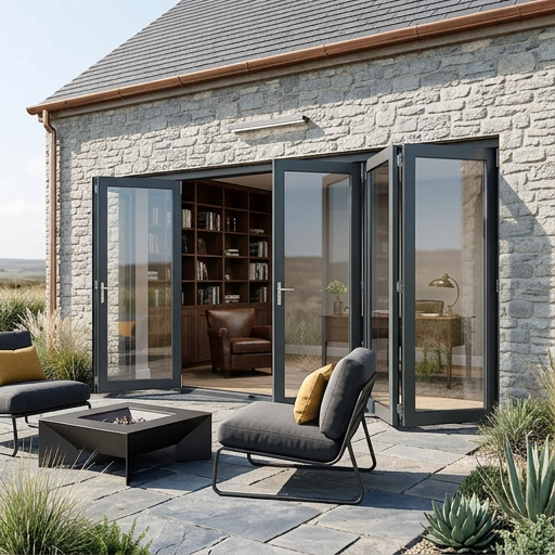 216x96 Aluminum Bifold Door – Ultra-Wide Tall Folding Door | 7L, 7R, 1L5R, 1R5L, 3L3R