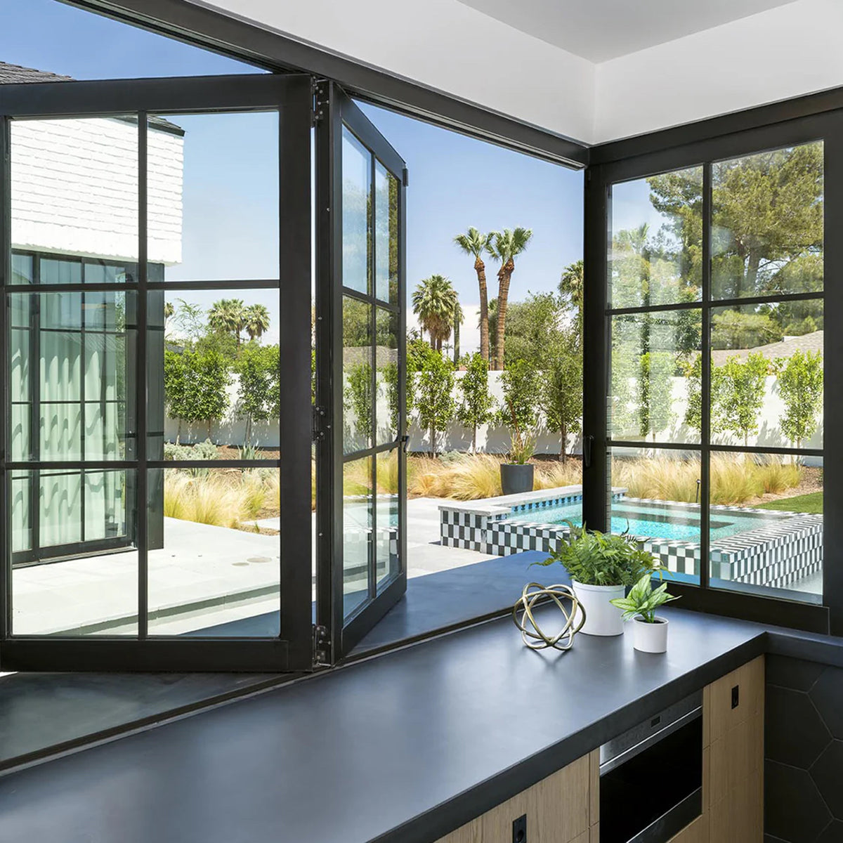 48x48 Aluminum Bifold Window – Energy Efficient | 2L, 2R