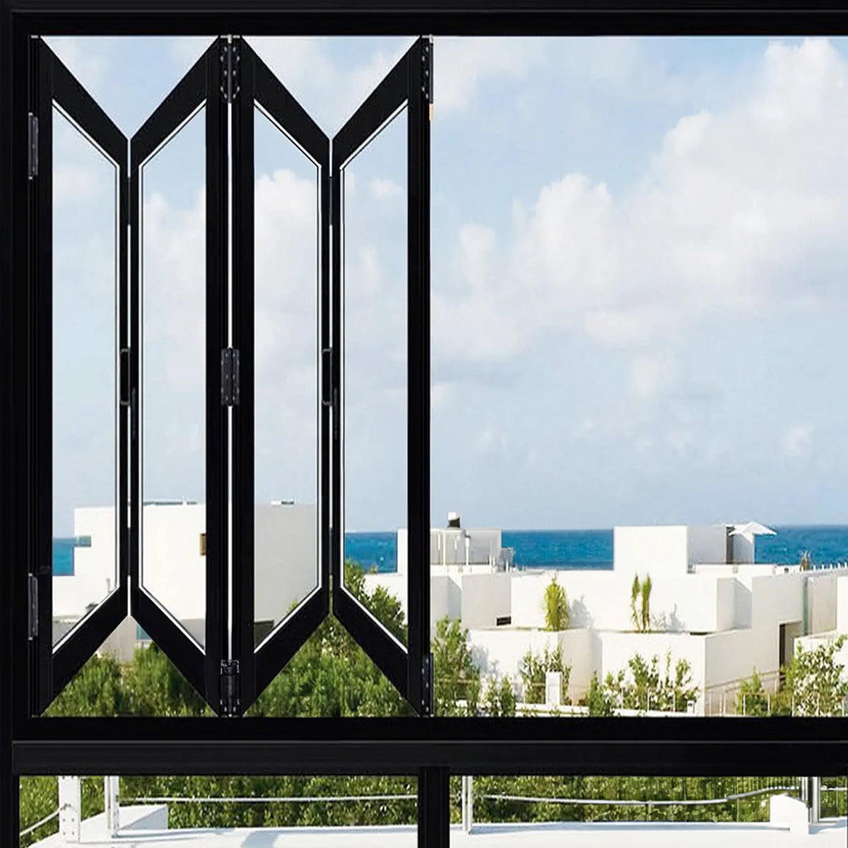 60x60 Aluminum Bifold Window – Energy Efficient | 2L, 2R