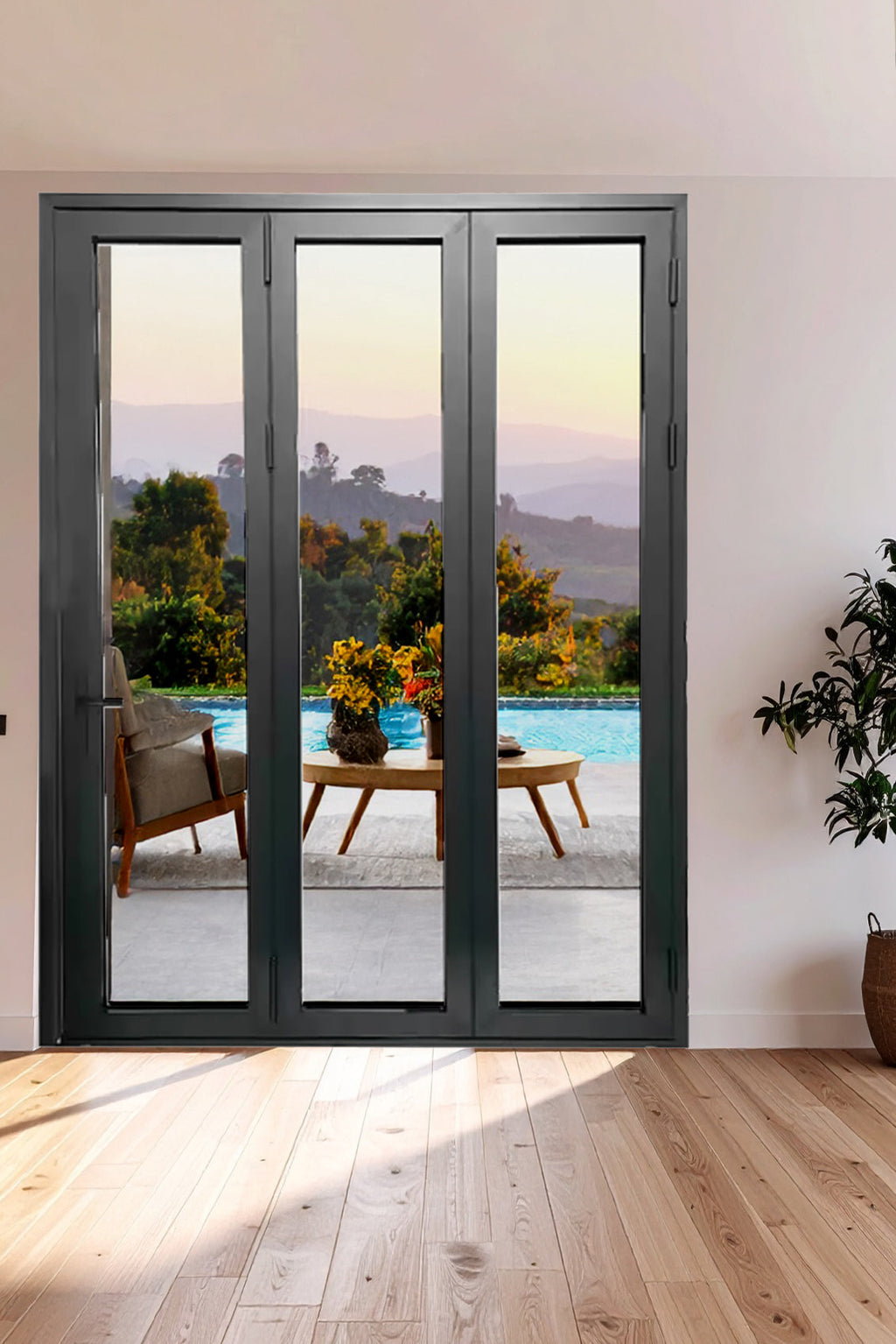 96x96 Aluminum Bifold Door – Tall & Wide Folding Door | 3L, 3R